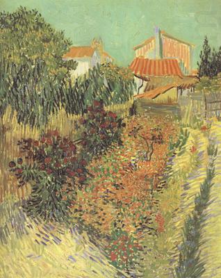 Vincent Van Gogh Garden Behind a House (nn04) china oil painting image